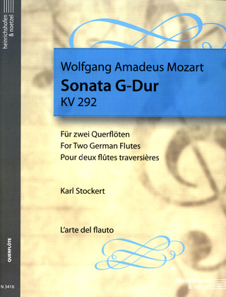 Wolfgang Amadeus Mozart - Sonata für 2 Querflöten G-Dur KV 292