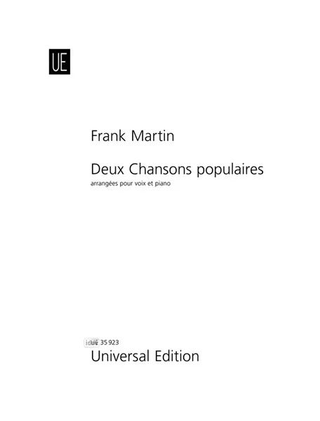 Frank Martin - 2 Chansons populaires