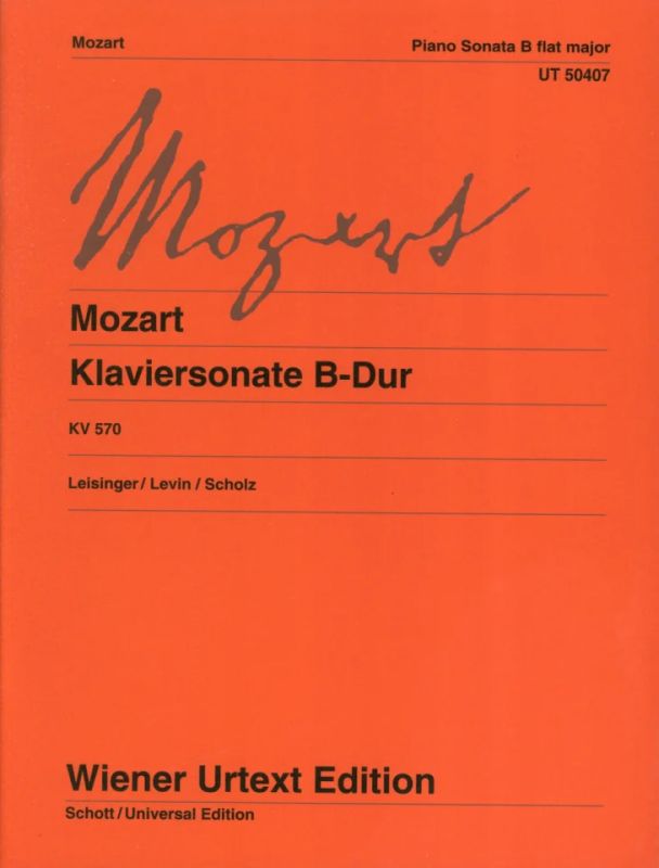 Wolfgang Amadeus Mozart - Piano Sonata in B flat major KV 570