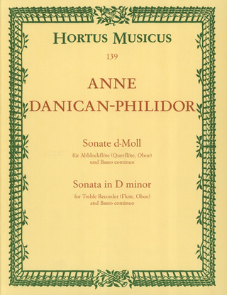 Anne Danican Philidor - Sonate für Altblockflöte (Querflöte, Oboe) und Basso continuo d-Moll