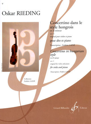 Oskar Rieding: Concertino Im Ungarischen Stil D-Moll Op 21