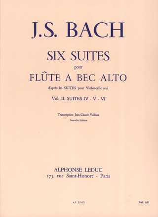Johann Sebastian Bach - 6 Suites Vol.2 No.4-6
