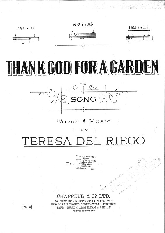 Teresa Del Riego, John McCormack - Thank God For A Garden