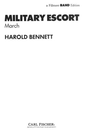 Bennett Harold: Military Escort March