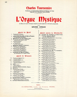 Charles Tournemire - L'Orgue mystique Vol.40