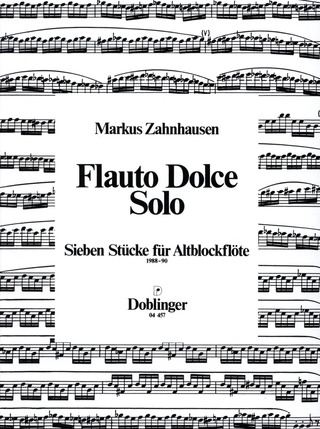 Zahnhausen Markus - Flauto dolce solo (1988/1990)