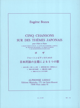 Eugène Bozza - Cinq Chansons Sur Des Thèmes Japonais