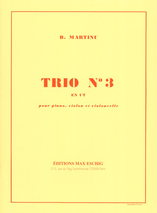 Bohuslav Martinů - Trio No. 3 En Ut (1951)