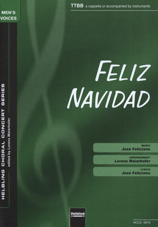 José Feliciano - Feliz Navidad TTBB a cappella oder Instrumentalbegleitung ad lib.