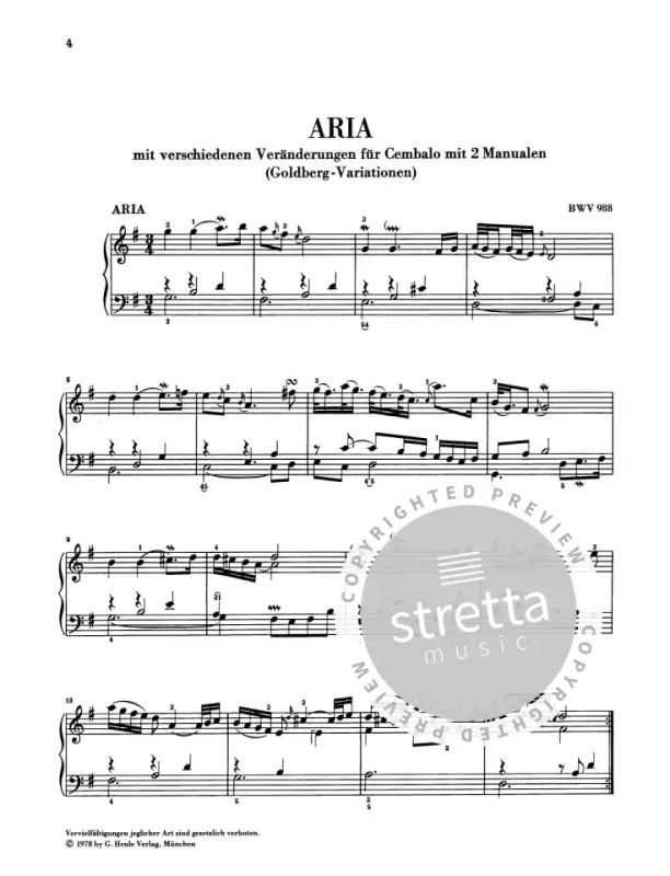 Johann Sebastian Bach - Goldberg-Variationen BWV 988