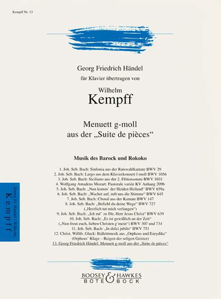 George Frideric Handel - Minuet G Minor