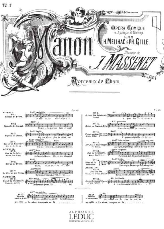 Jules Massenet - Air de Manon No.7 - La Peine