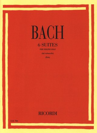 Johann Sebastian Bach y otros. - 6 Cello Suites - Violin Solo