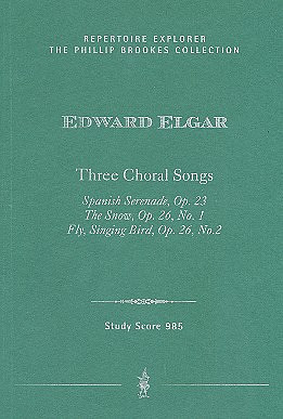 Edward Elgar - 3 Choral Songs für Chor (gem Chor/Frauenchor)