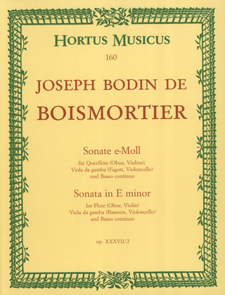 Joseph Bodin de Boismortier - Sonate e-Moll op.37/2