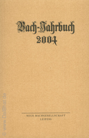Bach–Jahrbuch 2004