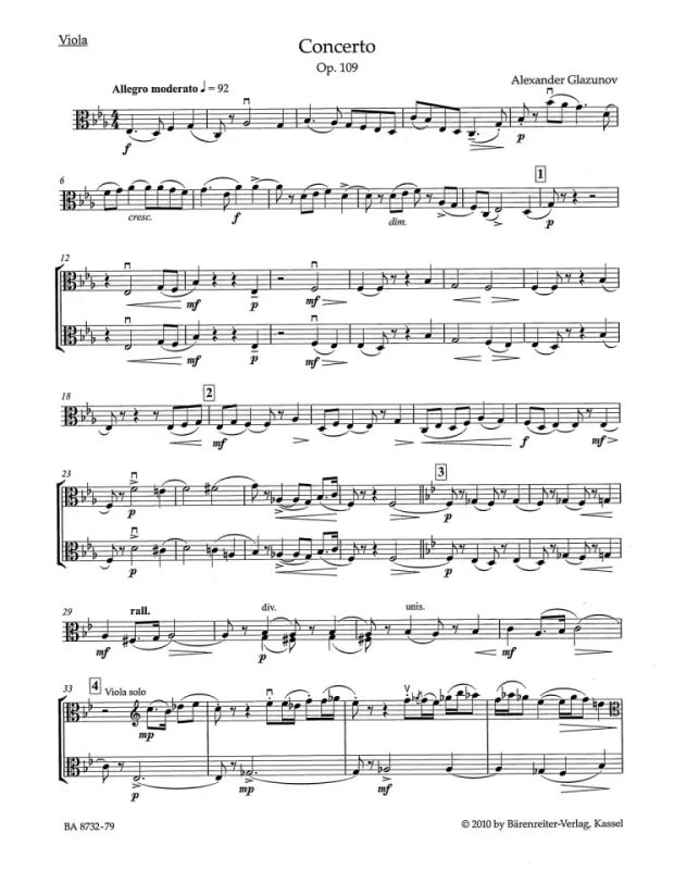 Konzert für Alt-Saxophon und Streichorchester Es-Dur op 109 