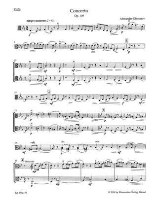 Alexander Glasunow - Konzert in Es-Dur op. 109