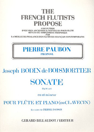 Joseph Bodin de Boismortier - Sonate ut mineur op. 91,6