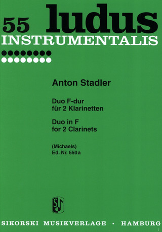 Anton Stadler - Duo für 2 Klarinetten F-Dur