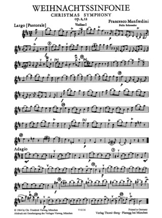 Francesco Manfredini - Weihnachtssinfonie op. 2,12