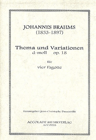 Johannes Brahms - Thema und Variationen d-Moll op. 18