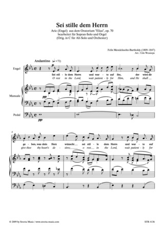 Felix Mendelssohn Bartholdy: Sei stille dem Herrn