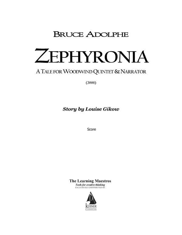 Bruce Adolphe - Zephyronia