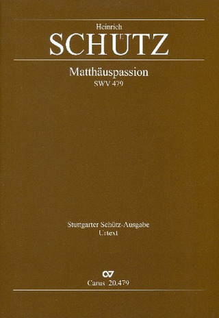 Heinrich Schütz - St. Matthew Passion SWV 479