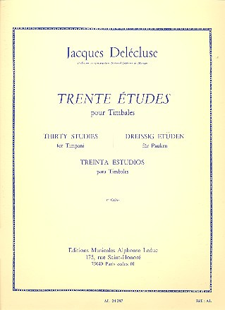 Jacques Delécluse: 30 Estudios para Timbales 1