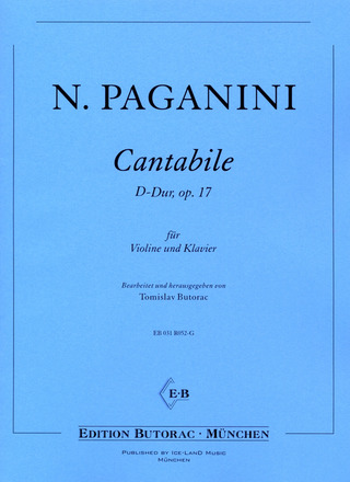 Niccolò Paganini: Cantabile D-Dur op. 17