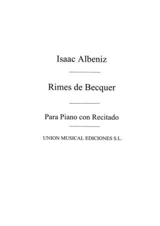 Isaac Albéniz - Cinco Rimas de Becquer