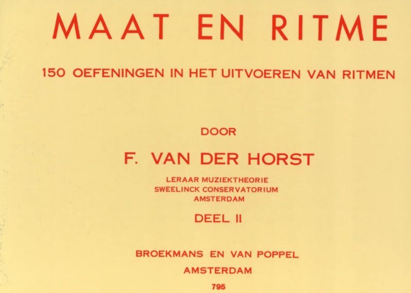 F. van der Horst - Maat en Ritme 2