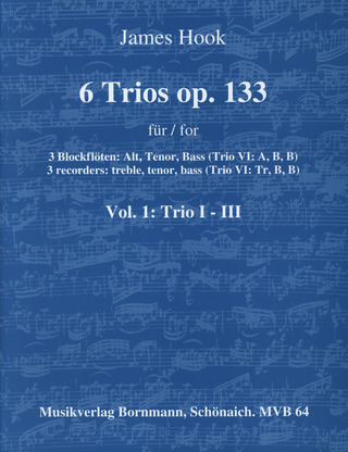 James Hook: 6 Trios Op 133 Bd 1 (1-3)
