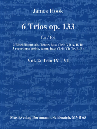 James Hook: 6 Trios op.133 Band 2 (Nr.4-6)
