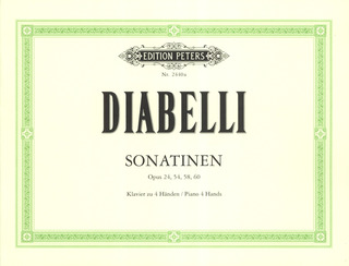 Anton Diabelli - Sonatinen für Klavier zu 4 Händen op. 24, 54, 58, 60