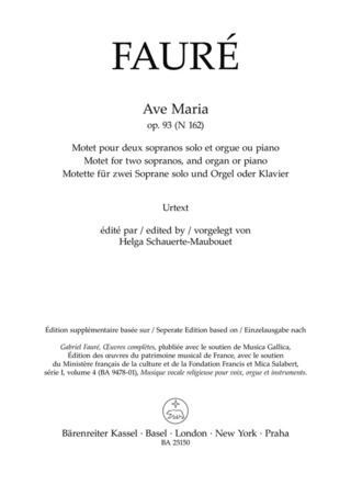 Gabriel Fauré - Ave Maria op. 93 N 162