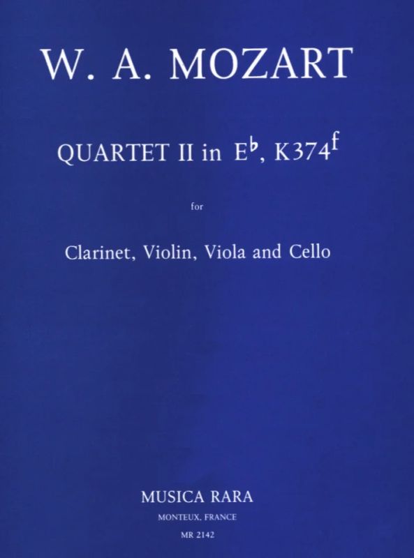 Wolfgang Amadeus Mozart - Quartett Nr. 2 Es nach KV 374f