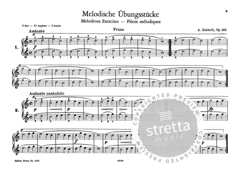Anton Diabelli - Melodic Exercises op. 149