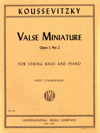 Sergei Koussevitzky - Valse miniature op.1/2