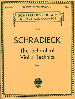 Schradieck, Henry - Schradieck School Of Violin Technics Book 1 Dexterity (Lb515)
