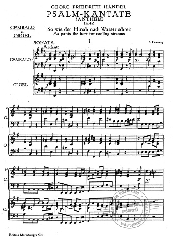 Georg Friedrich Händel - Psalm 42 So Wie Der Hirsch Nach Wasser Schreit Hwv 251e