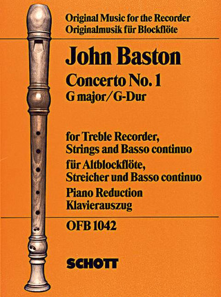 John Baston - Concerto No. 1 in G major