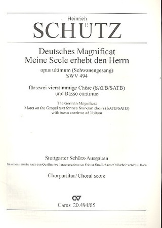 Heinrich Schütz - Meine Seele erhebt den Herrn SWV 494