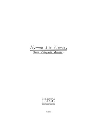 Hector Berlioz - Hymne à la France