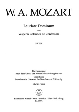 Wolfgang Amadeus Mozart - Laudate Dominum in F F-Dur KV 339, 5 (1780)