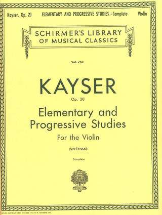 Heinrich Ernst Kayser - 36 Elementary and Progressive Studies op. 20 – complete