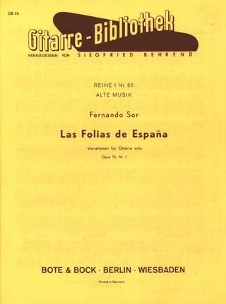 Fernando Sor - Variationen "Las Folias de Espana" op. 15/1
