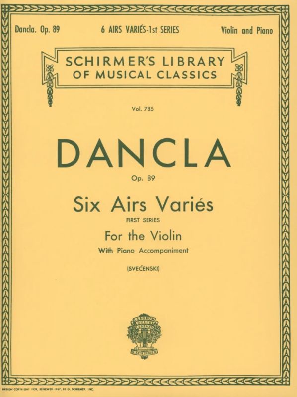 Charles Dancla - 6 Airs Varies, Op. 89