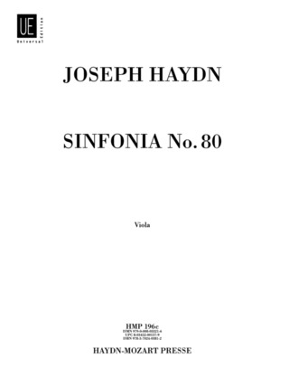 Joseph Haydn - Sinfonia Nr. 80 d-Moll Hob. I:80
